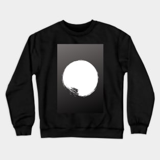 Infinite #2 White on Black Digital Art Crewneck Sweatshirt